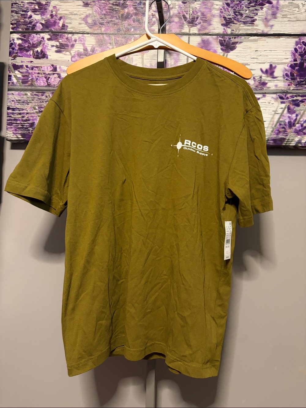 Reese Cooper Outdoor Supply Men's Short-Sleeve Crew T-Shirt in Olive NWT Size S